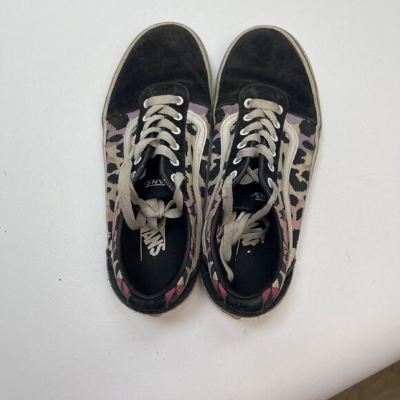 Vans Old Skool Pink Purple Leopard Camo Skater Shoe Low Top Size 4.5 Missy Teen - Picture 8 of 16
